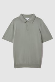 Reiss Pistachio Manor Slim Fit Merino Wool Polo Shirt - Image 2 of 5