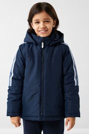 Name It Blue Zip Up Printed Raincoat - Image 1 of 5