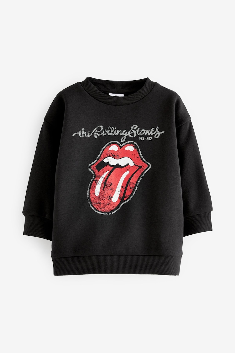 Black Rolling Stones Crew Neck Sweatshirt (3mths-8yrs) - Image 1 of 3