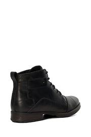 Dune London Black Heavy Duty Leather Simon Ankle Boots - Image 4 of 8