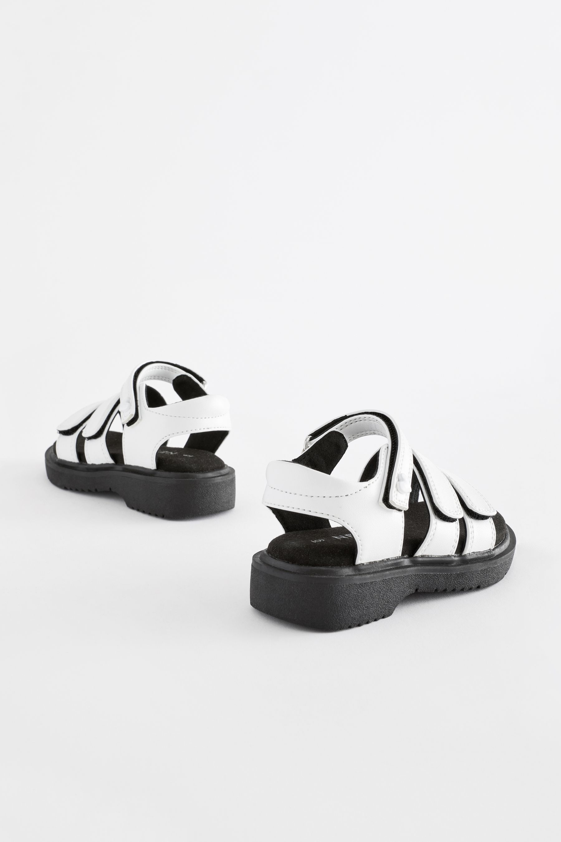 Womens white chunky sandals top