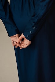 Laura Ashley Navy Midaxi Shirt Dress - Image 5 of 5