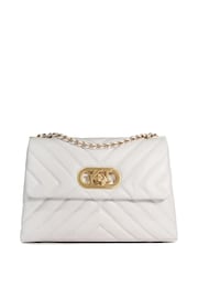 Dune London White Small Regent Quilted Shoulder Bag - Image 3 of 7