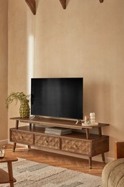 Dark Lloyd Mango Wood Up to 65 inch, Floating Top TV Stand - Image 2 of 8