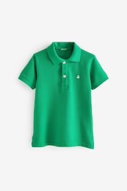 Benetton Boys Green Polo Top - Image 1 of 1