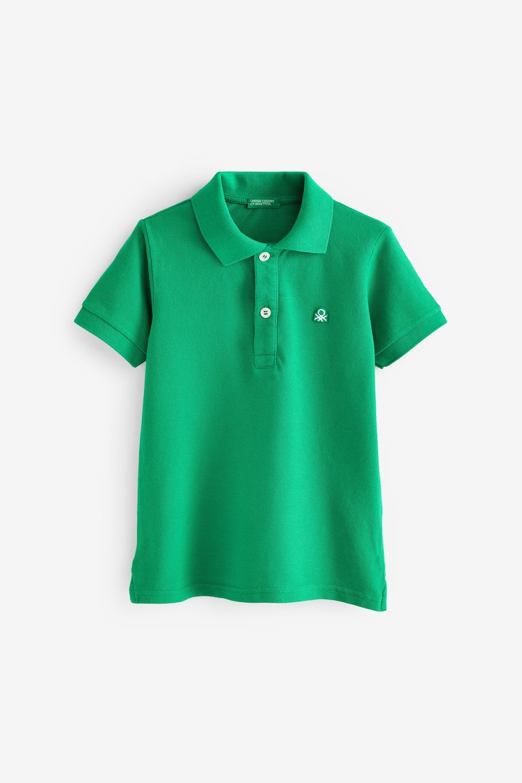 Benetton Boys Mint Green Polo Shirt - Image 1 of 4