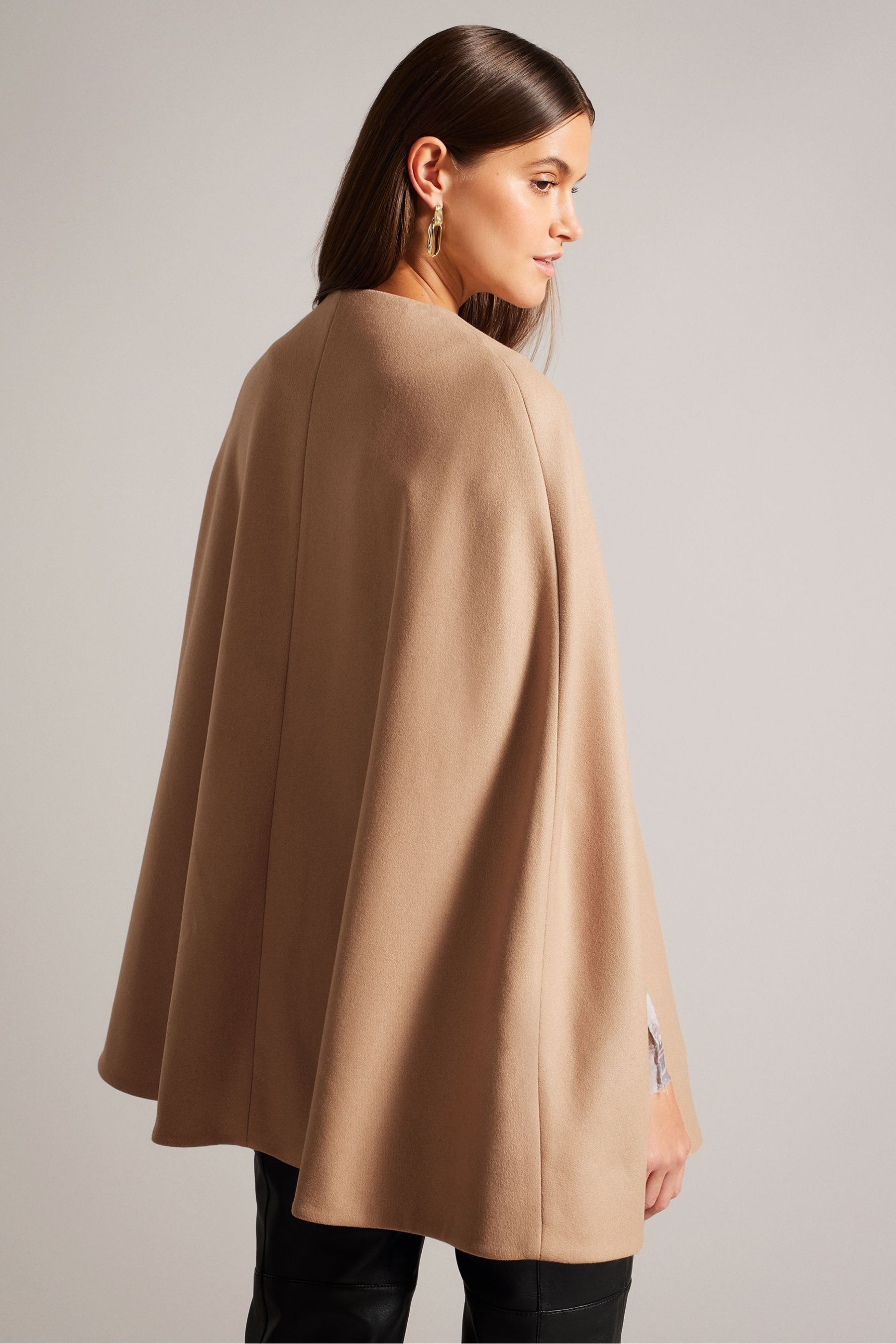 Buy Ted Baker Natural Valariy Melton Cape from Next Luxembourg