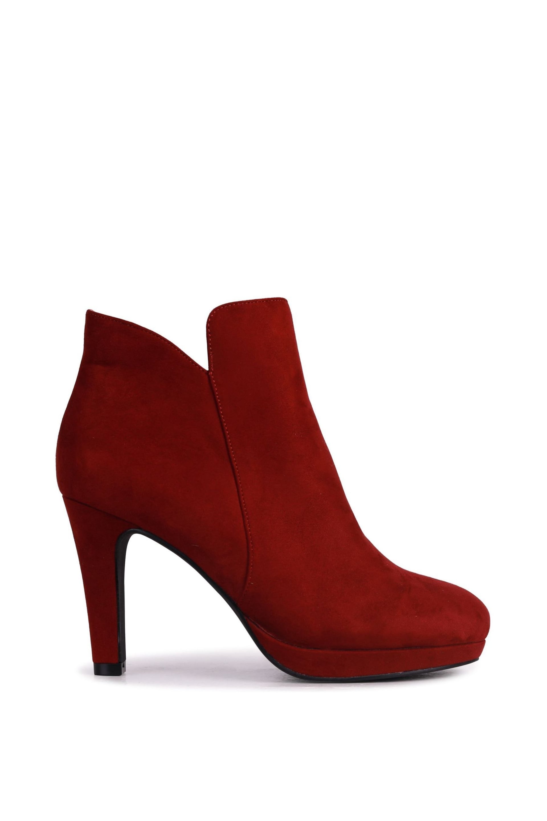 Linzi Red Layara Platform Ankle Boots With Stiletto Heels - Image 2 of 4