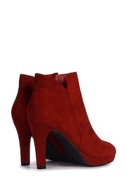 Linzi Red Layara Platform Ankle Boots With Stiletto Heels - Image 4 of 4