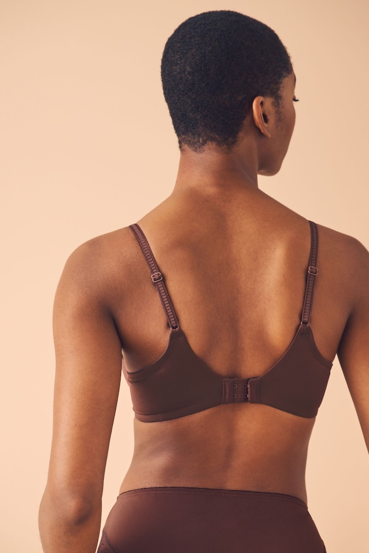 Chocolate Brown Single Light Pad Full Cup Smoothing T-Shirt Bra - Image 2 of 4