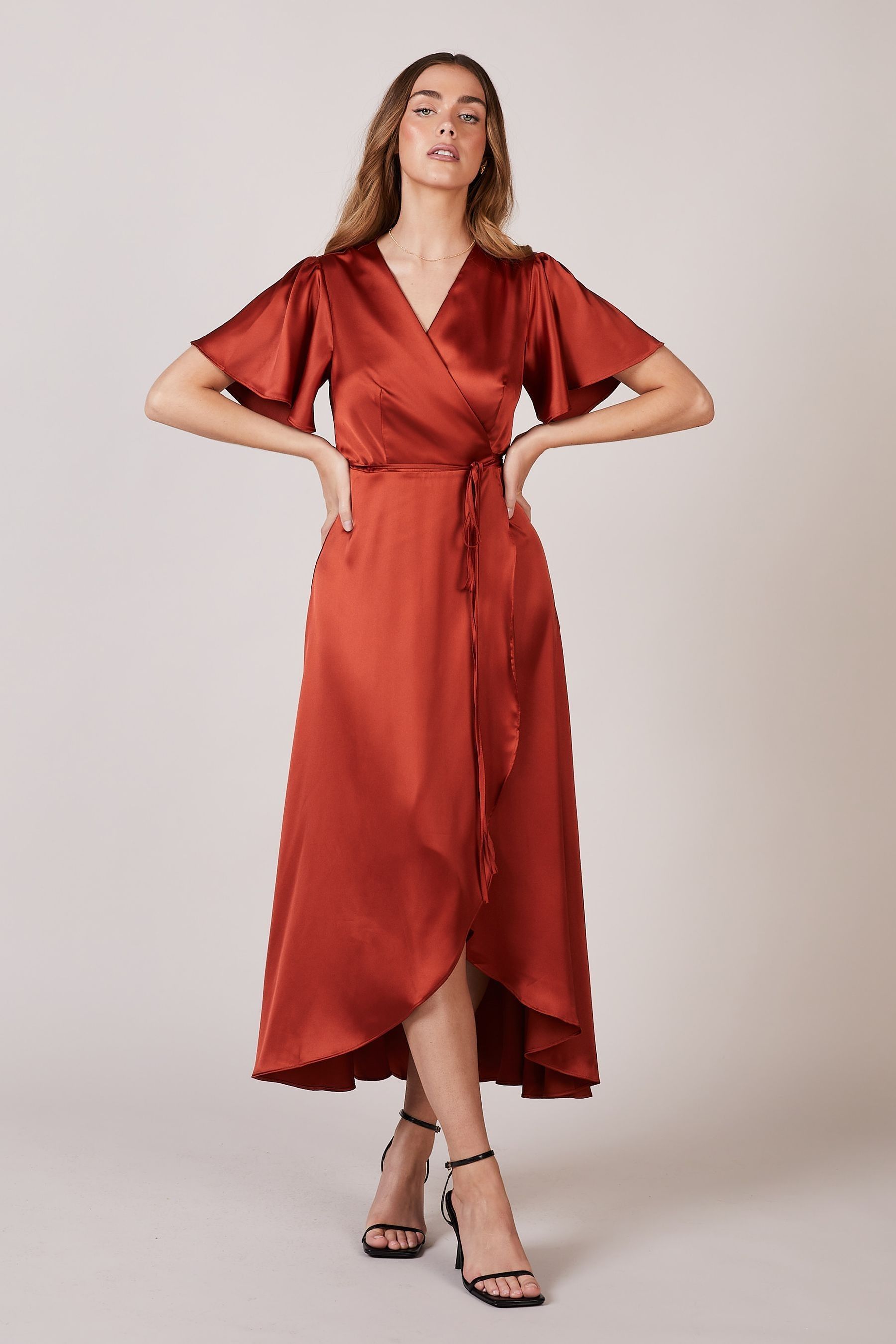 Waterfall wrap dressing gown on sale