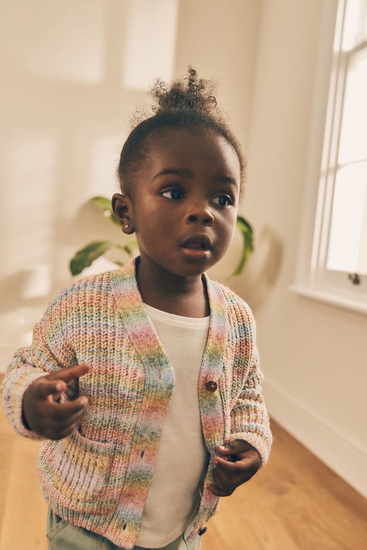 Rainbow V-Neck Cardigan (3mths-7yrs) - Image 2 of 8