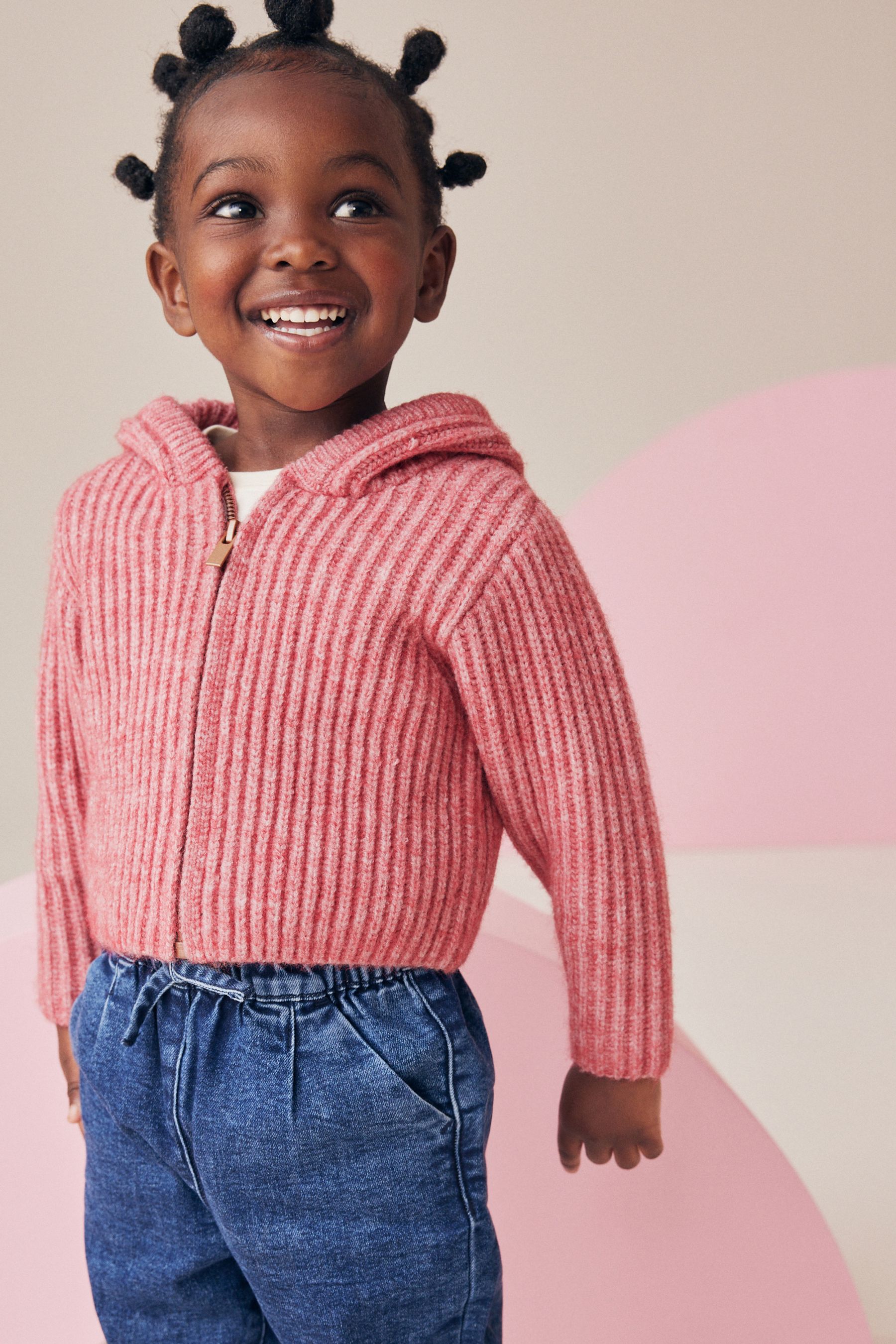 Buy Pink Hooded Cardigan 3mths 7yrs from Next Luxembourg