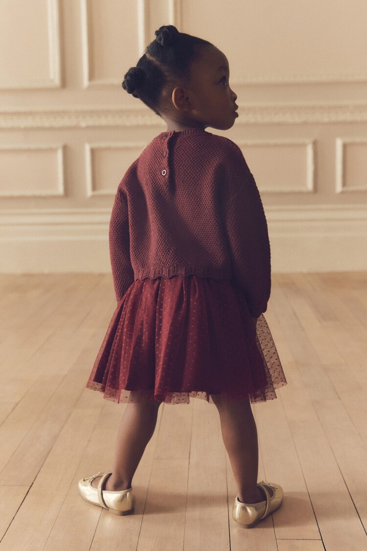 Buy Red Bow Jumper & Skirt Set (3mths7yrs) from Next Qatar