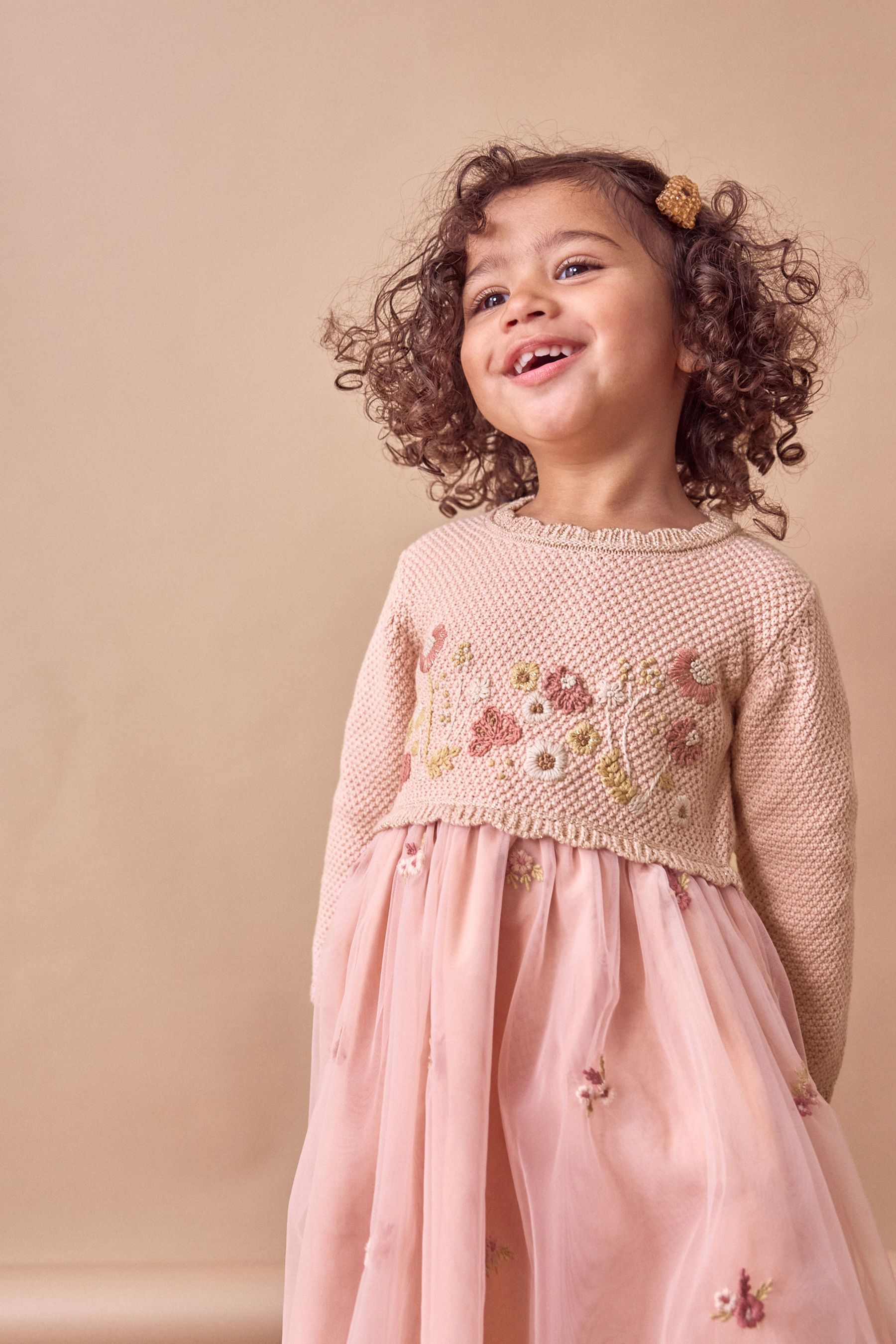 Baby pink jumper dress cheap
