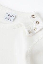 Polarn O. Pyret White Organic Cotton Short Sleeve T-Shirt - Image 2 of 2