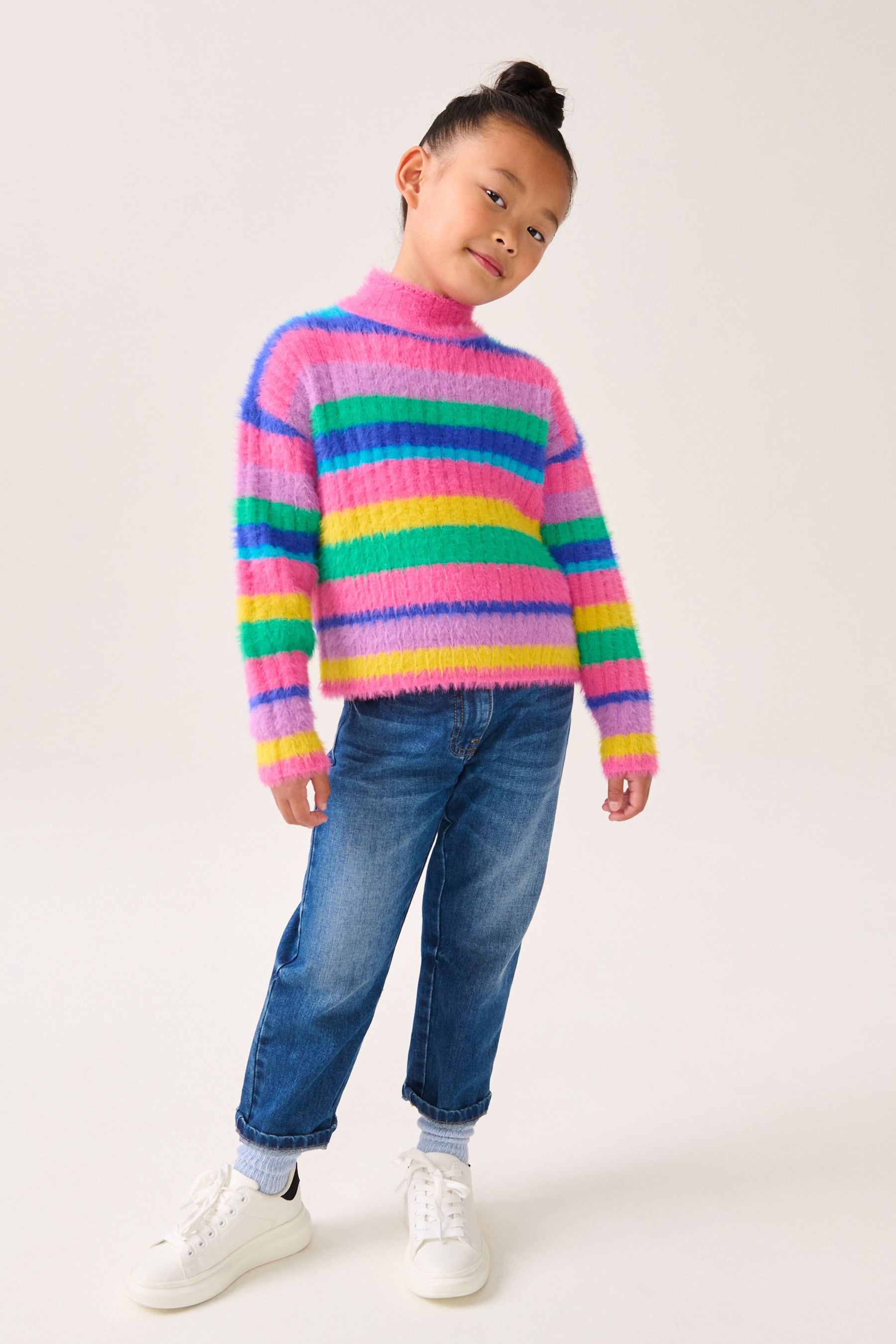 Buy Rainbow Fluffy Jumper 3 16yrs from the Next UK online shop