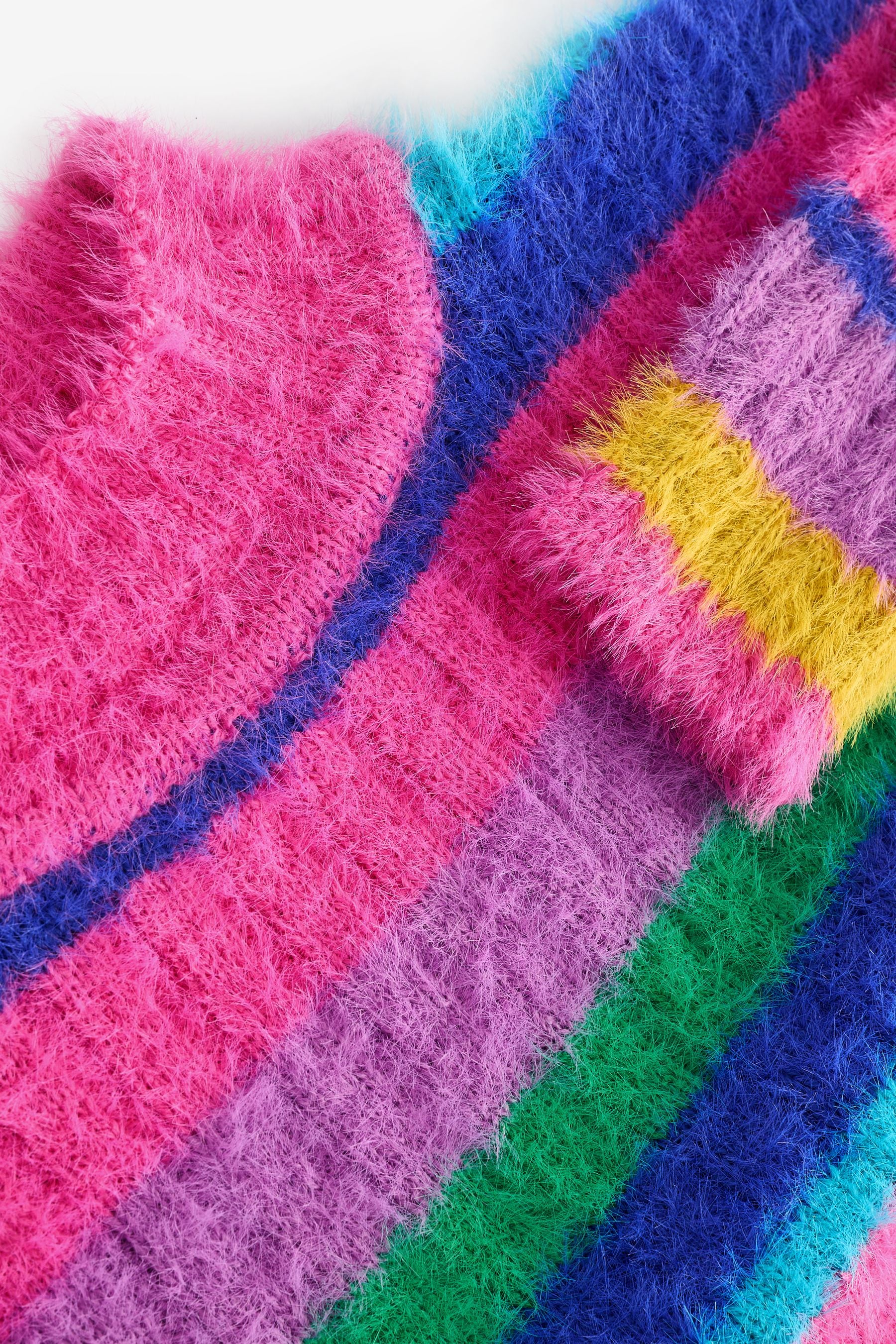 Fuzzy rainbow sweater store