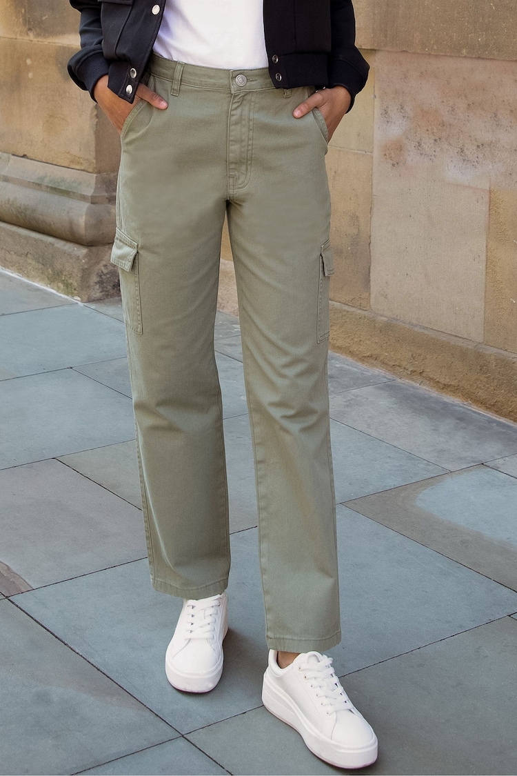 Threadbare Green Cargo Trousers - Image 1 of 4