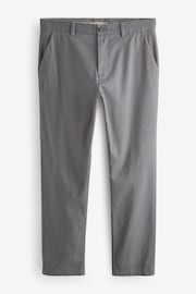 Charcoal Grey Slim Fit Stretch Printed Soft Touch Chino Trousers - Image 6 of 9