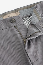 Charcoal Grey Slim Fit Stretch Printed Soft Touch Chino Trousers - Image 7 of 9
