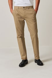 Stone Slim Fit Stretch Printed Soft Touch Chino Trousers - Image 1 of 7