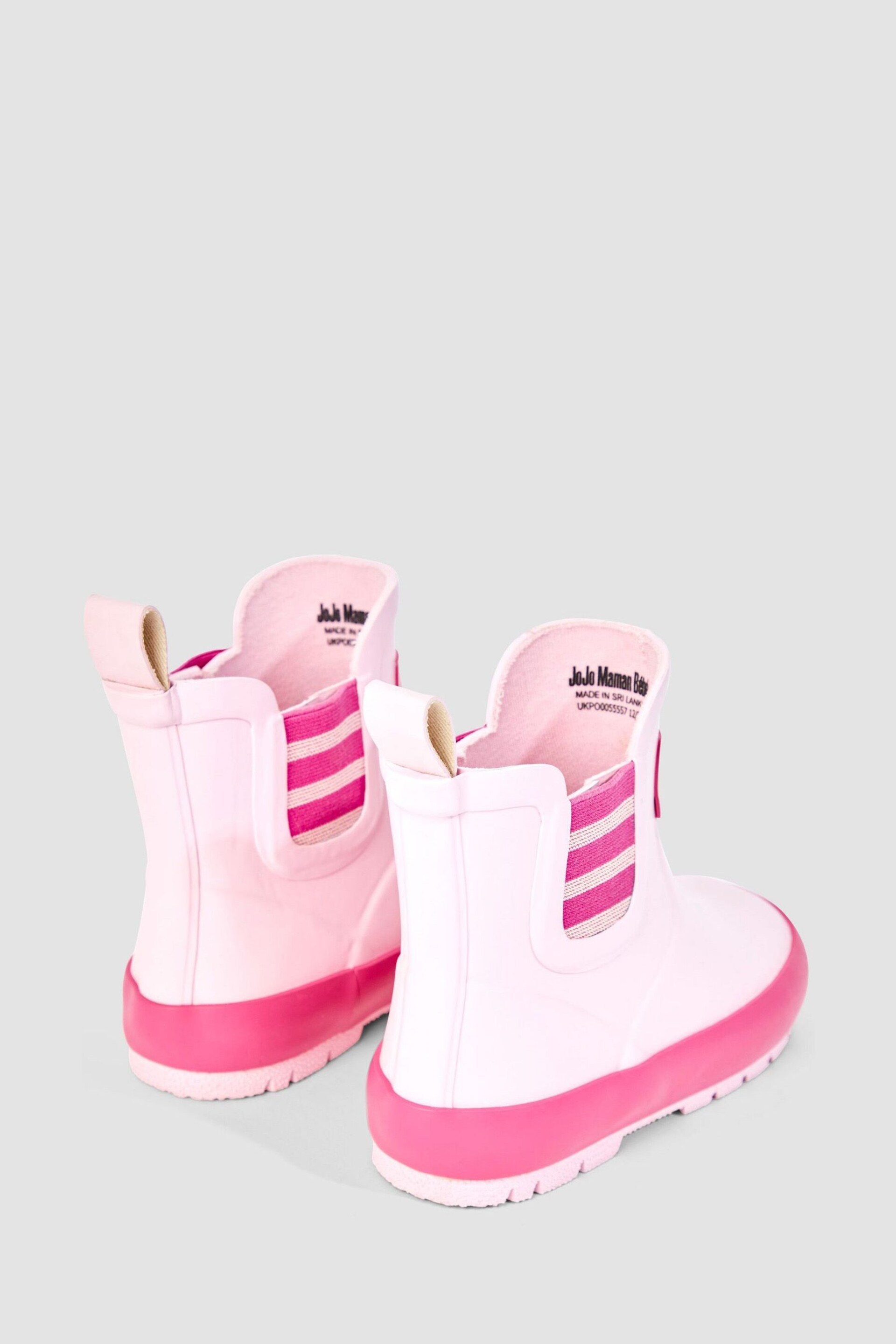 JoJo Maman Bébé Pink Ankle Wellies - Image 4 of 4