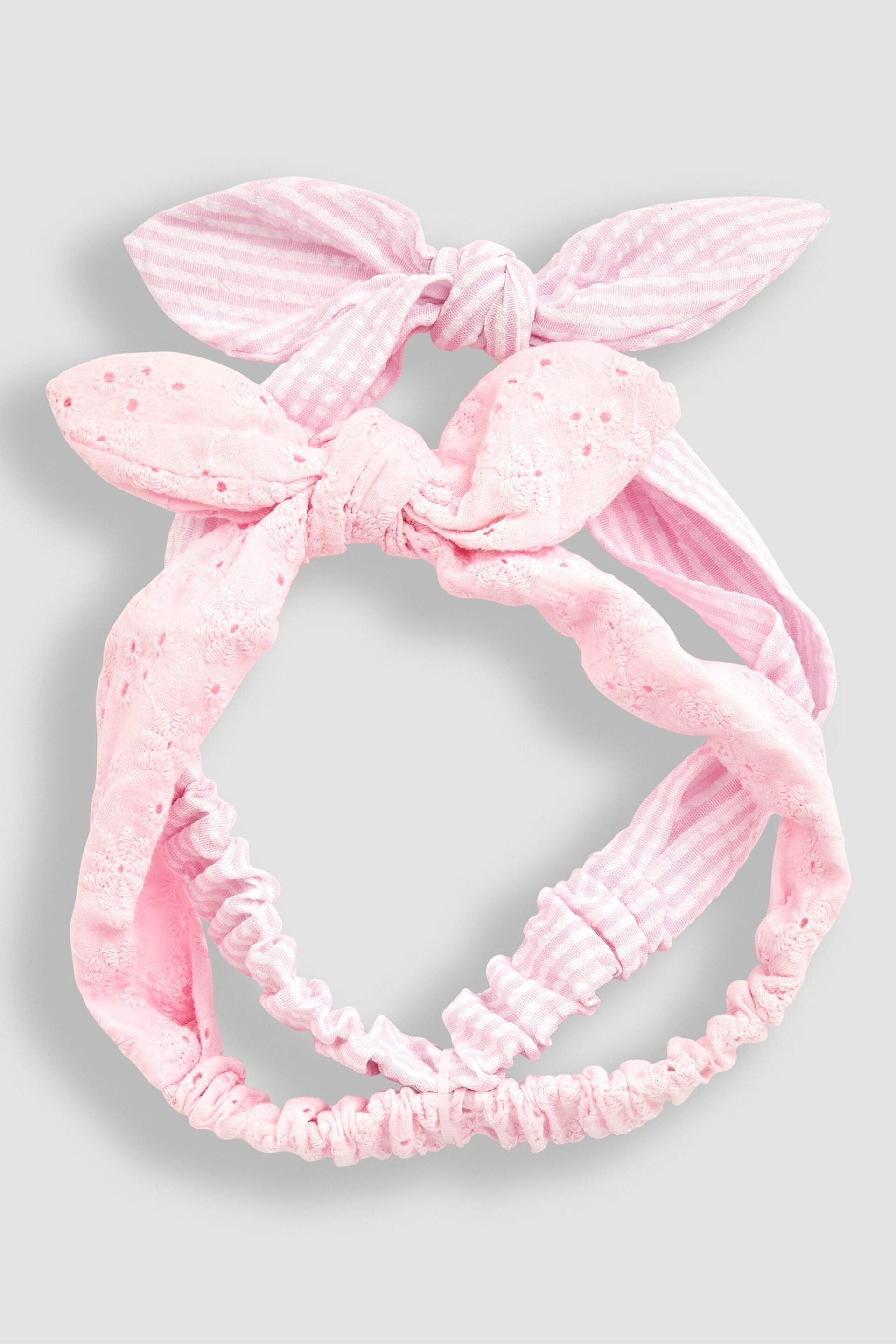 JoJo Maman Bébé Pink 2-Pack Headbands - Image 1 of 4