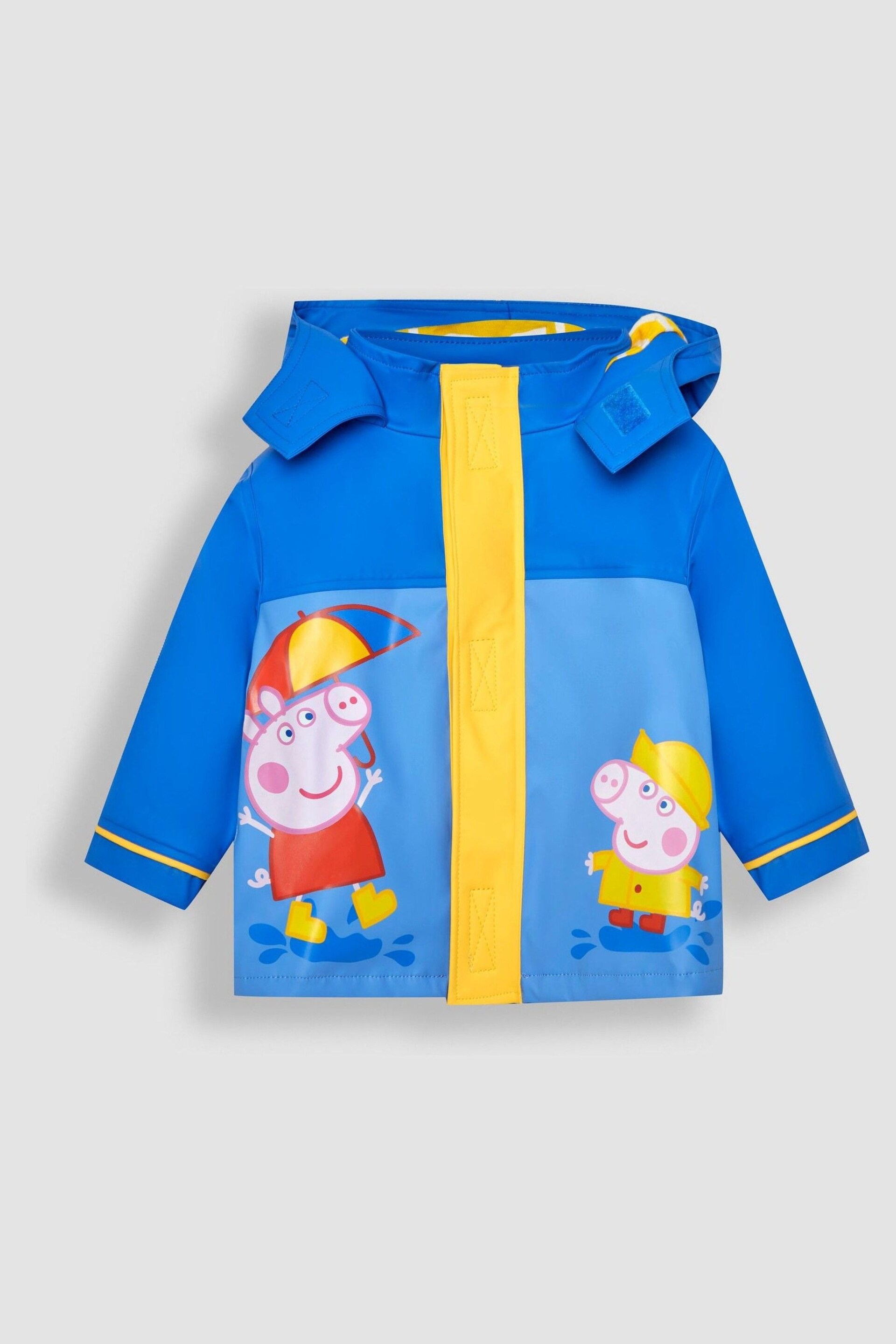 JoJo Maman Bébé Cobalt Peppa Pig Waterproof Fisherman's Jacket - Image 1 of 6