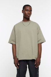 River Island 100% Cotton Heavyweight Oversized T-Shirt - Image 1 of 6