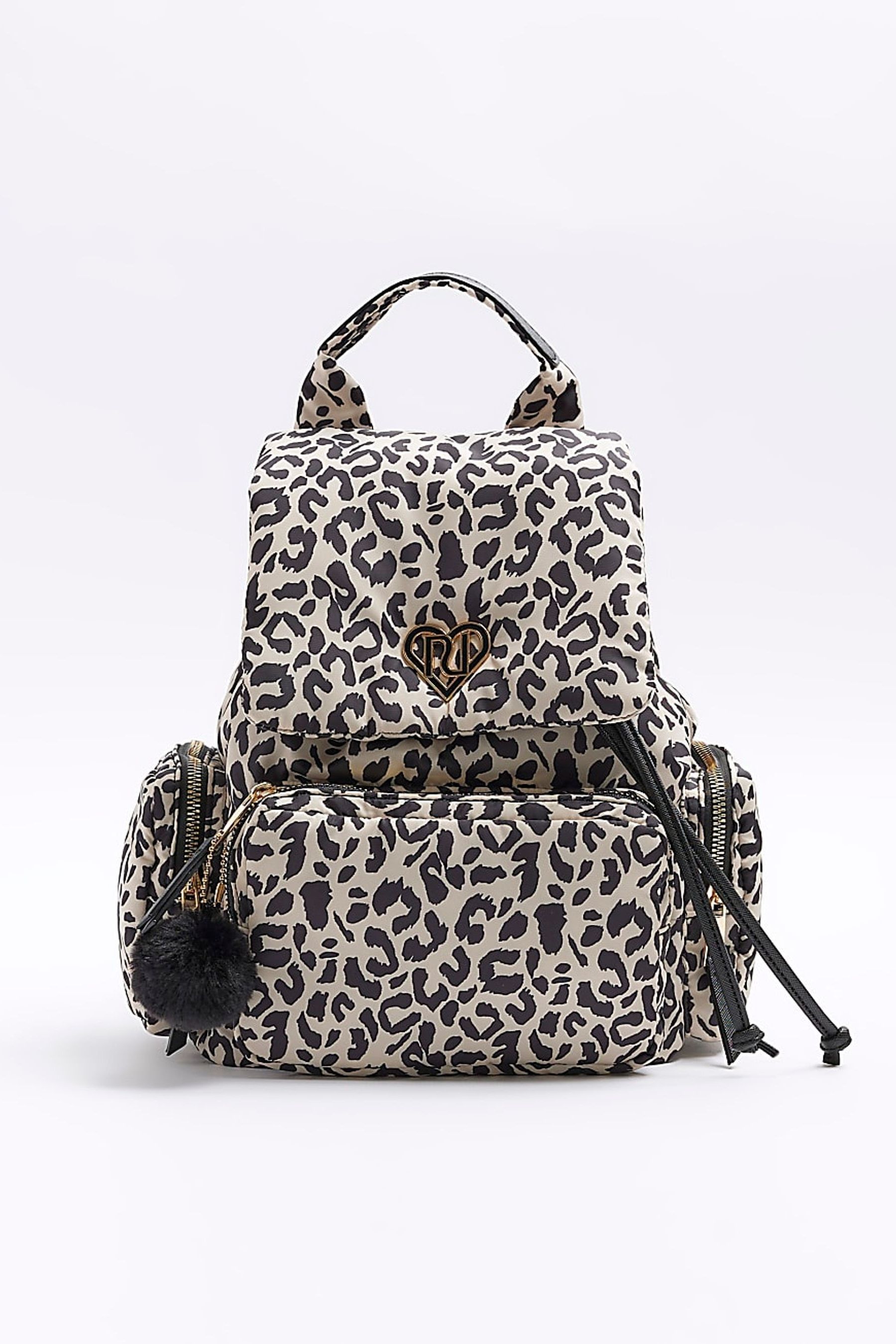 Leopard print backpack river island 2025