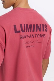 River Island Pink Regular Fit Luminis T-Shirt - Image 3 of 3