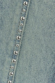 River Island Blue Girls Mid Studded Straight Fit Jeans - Image 4 of 4