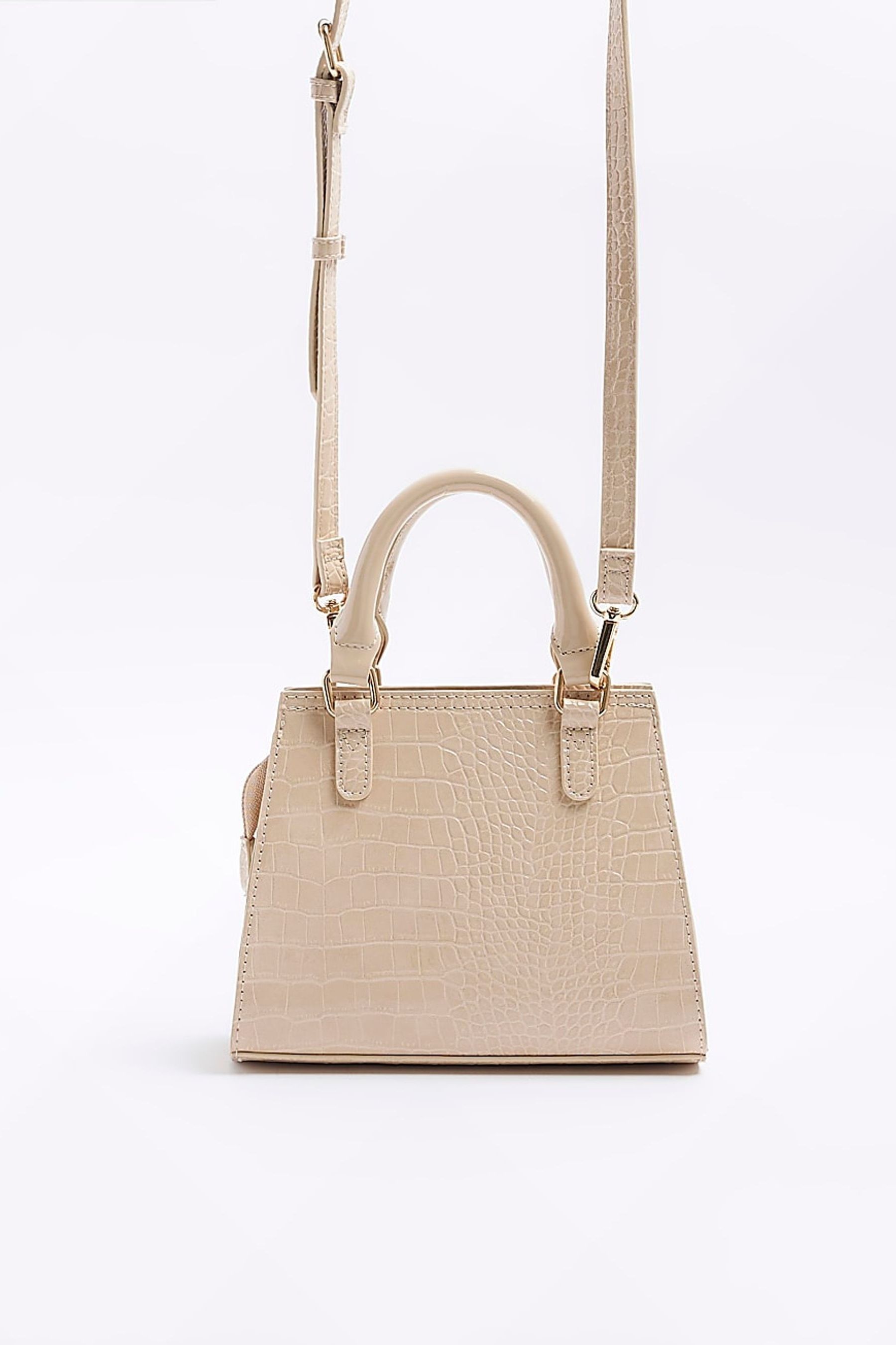 Buy River Island Brown Girls Beige Croc Tote from Next Luxembourg