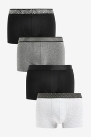 River Island Black Geometric Multipack of 4 Trunks - Image 1 of 9