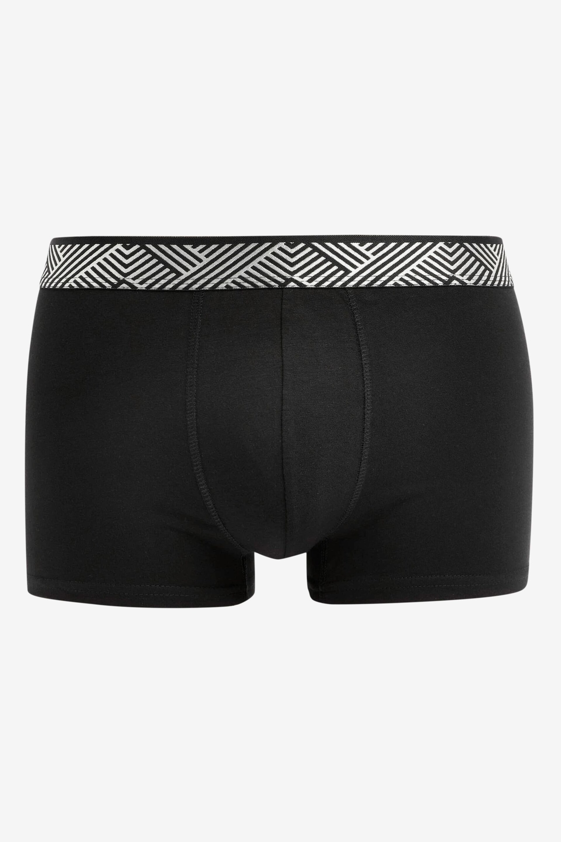 River Island Black Geometric Multipack of 4 Trunks - Image 6 of 9