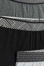 River Island Black Geometric Multipack of 4 Trunks - Image 7 of 9