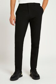 River Island Black Smart Slim Trousers - Image 1 of 5