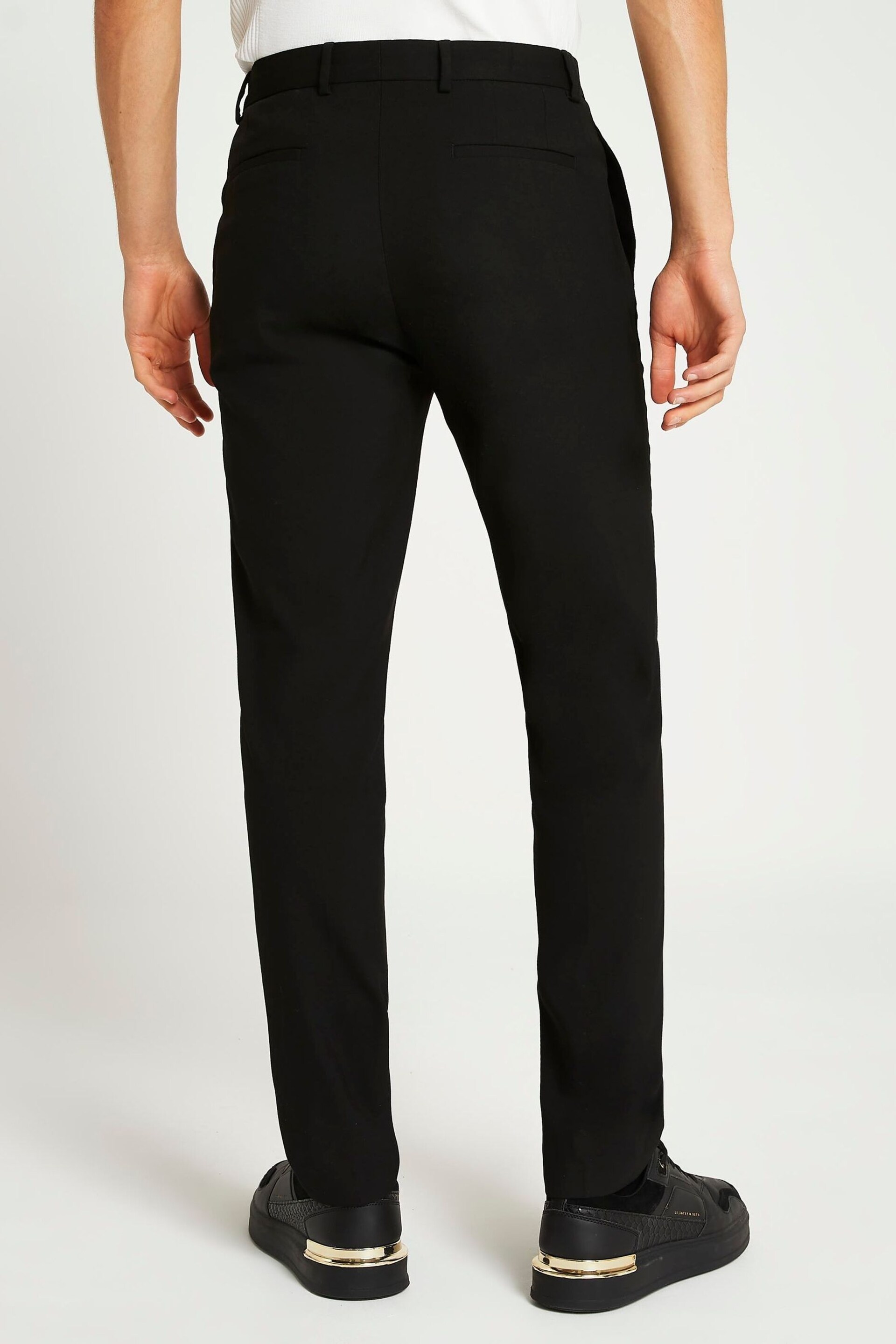 River Island Black Smart Slim Trousers - Image 2 of 5