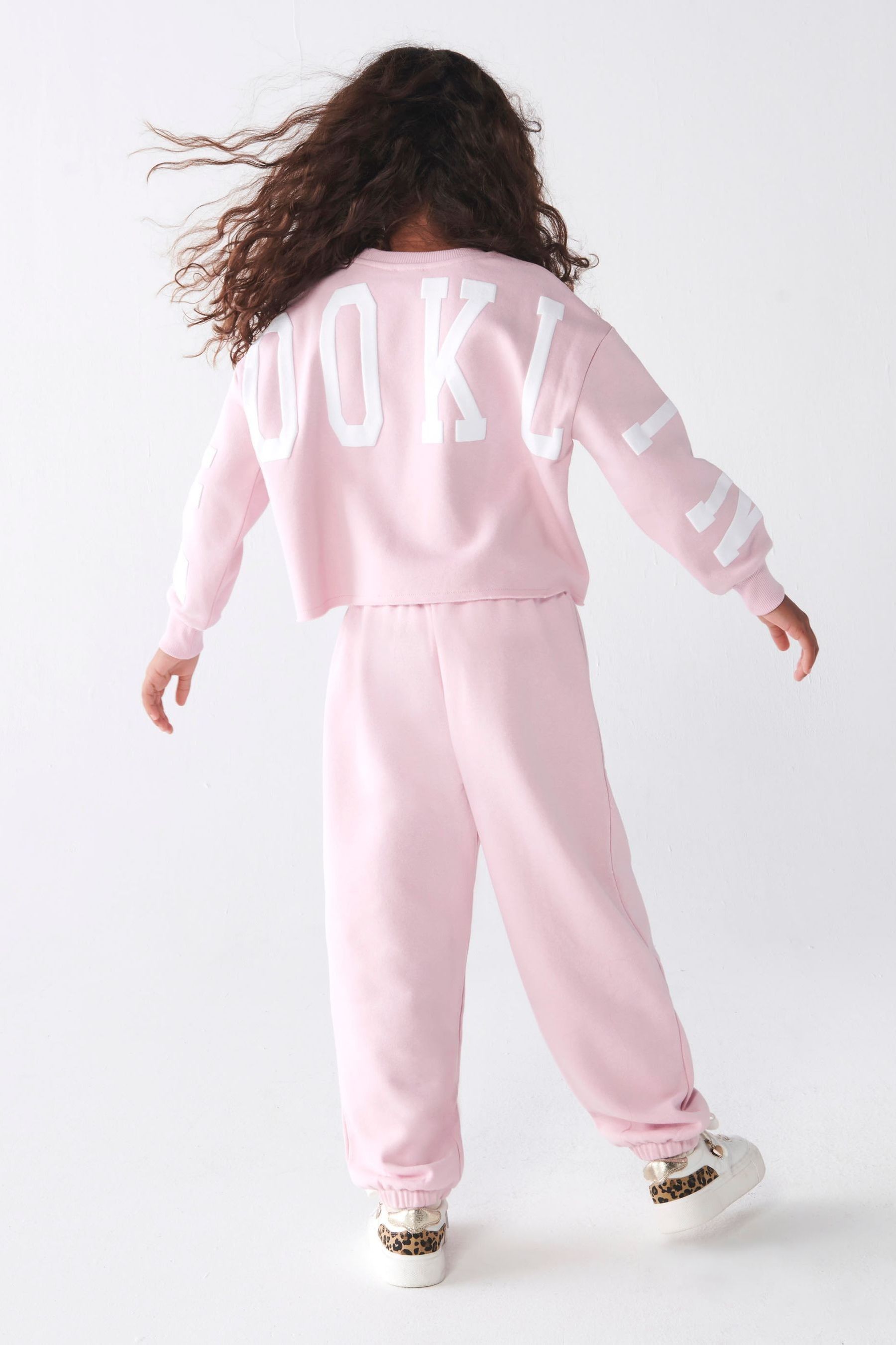 Buy River Island Pink Girls Brooklyn Sweat Top and Joggers Set from Next Luxembourg