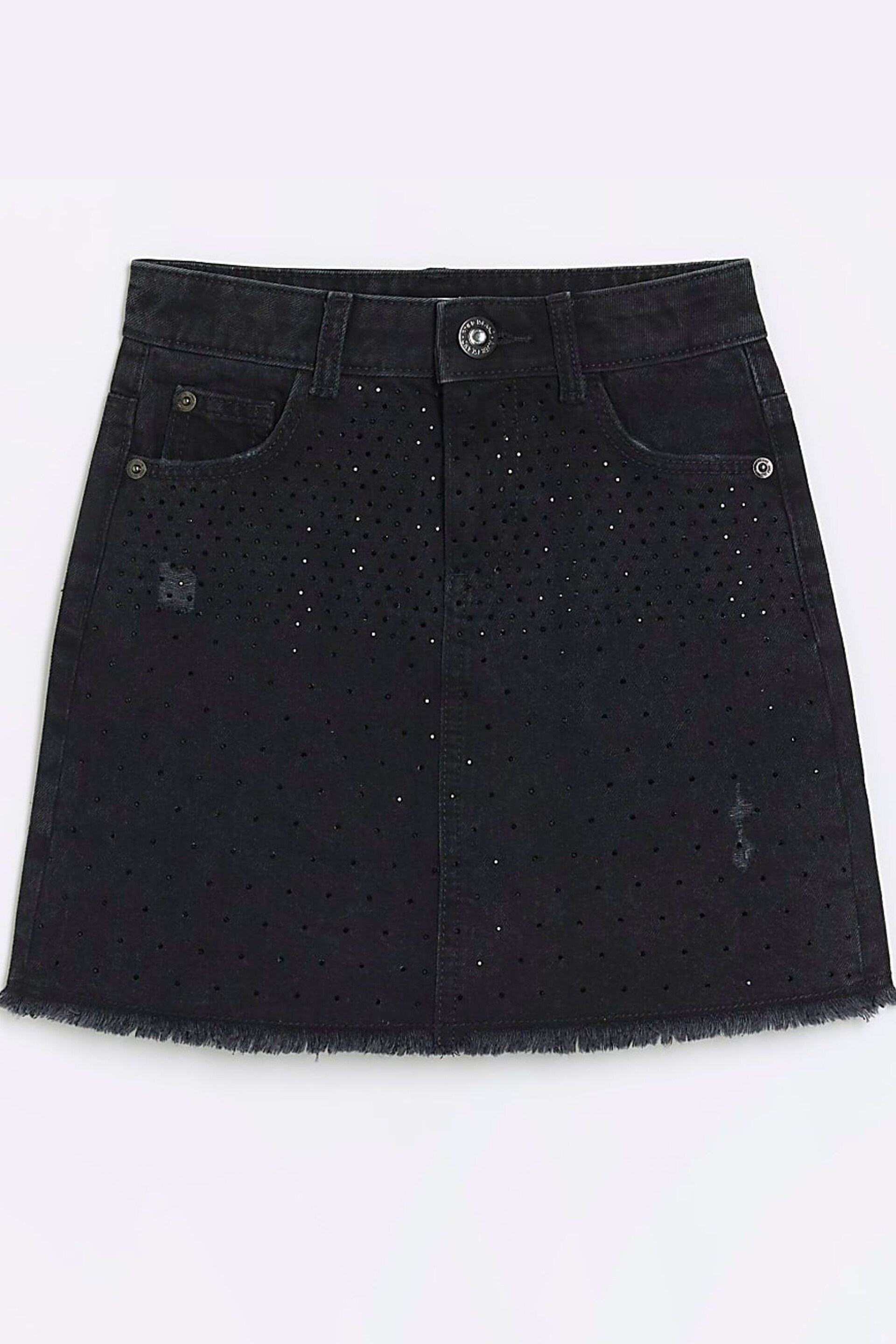 River Island Black Girls Embellished Skirt - Image 1 of 4