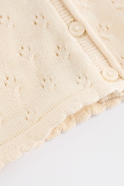 Cream Pointelle Baby Knitted Shrug Cardigan (0mths-2yrs) - Image 7 of 7