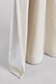 Natural 100% Cotton Crinkle Pencil Pleat Curtains - Image 4 of 4