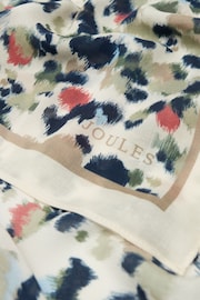 Joules Elsie Multi Animal Printed Lightweight Square Scarf - Image 7 of 7