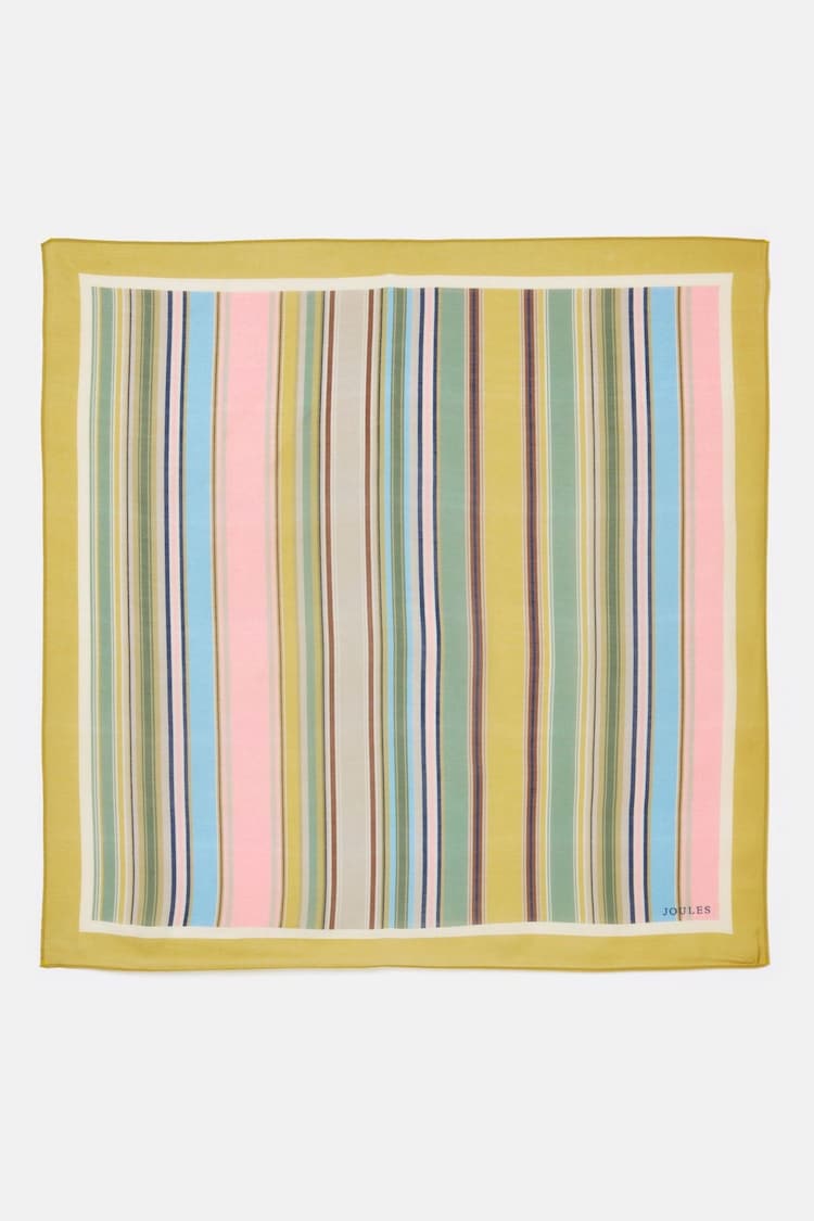 Joules Elsie Multi Printed Lightweight Square Scarf - Image 3 of 3