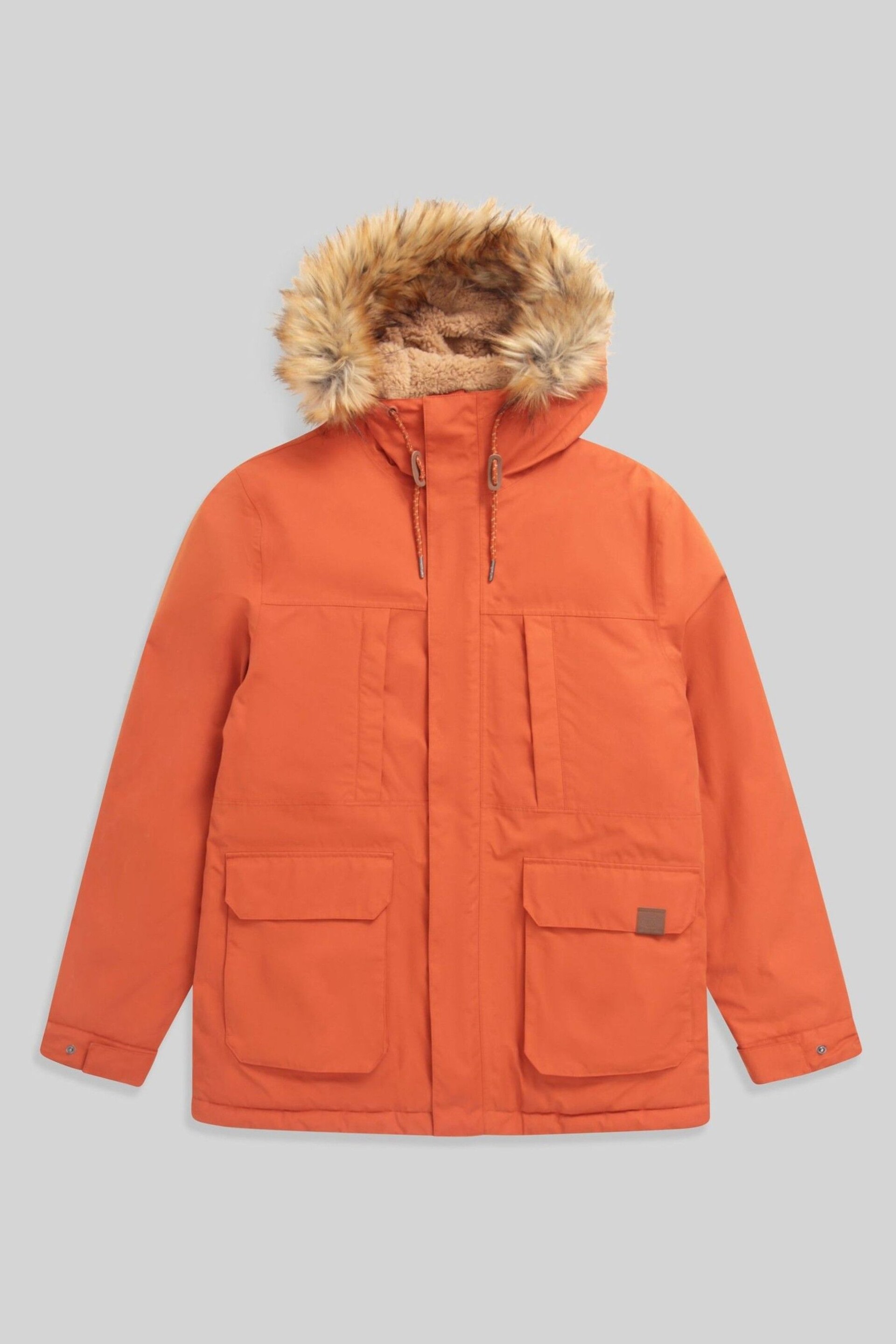 Animal Mens Orange Whitsand Sherpa Zip Jacket - Image 5 of 9