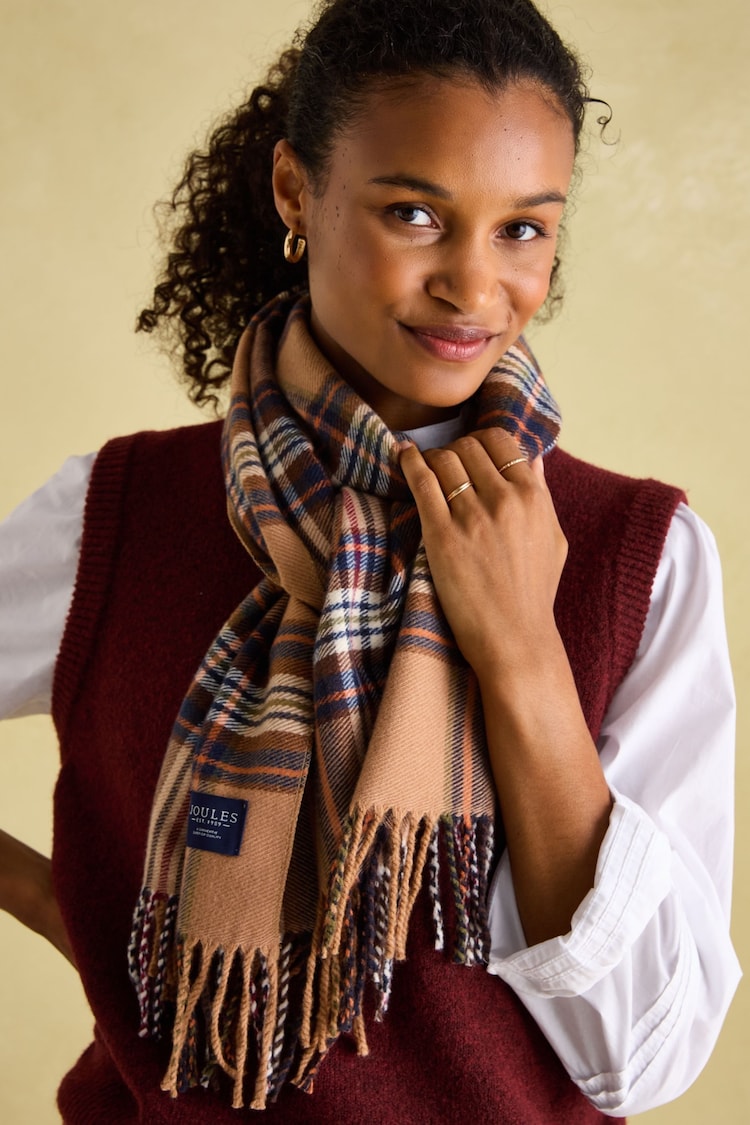 Joules Langtree Rust Brown Scarf - Image 1 of 5