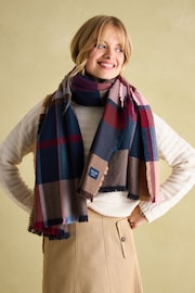 Joules Bracewell Checked Blanket Scarf - Image 4 of 7