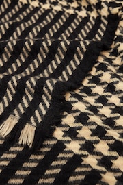 Joules Bracewell Black & Brown Blanket Scarf - Image 5 of 5