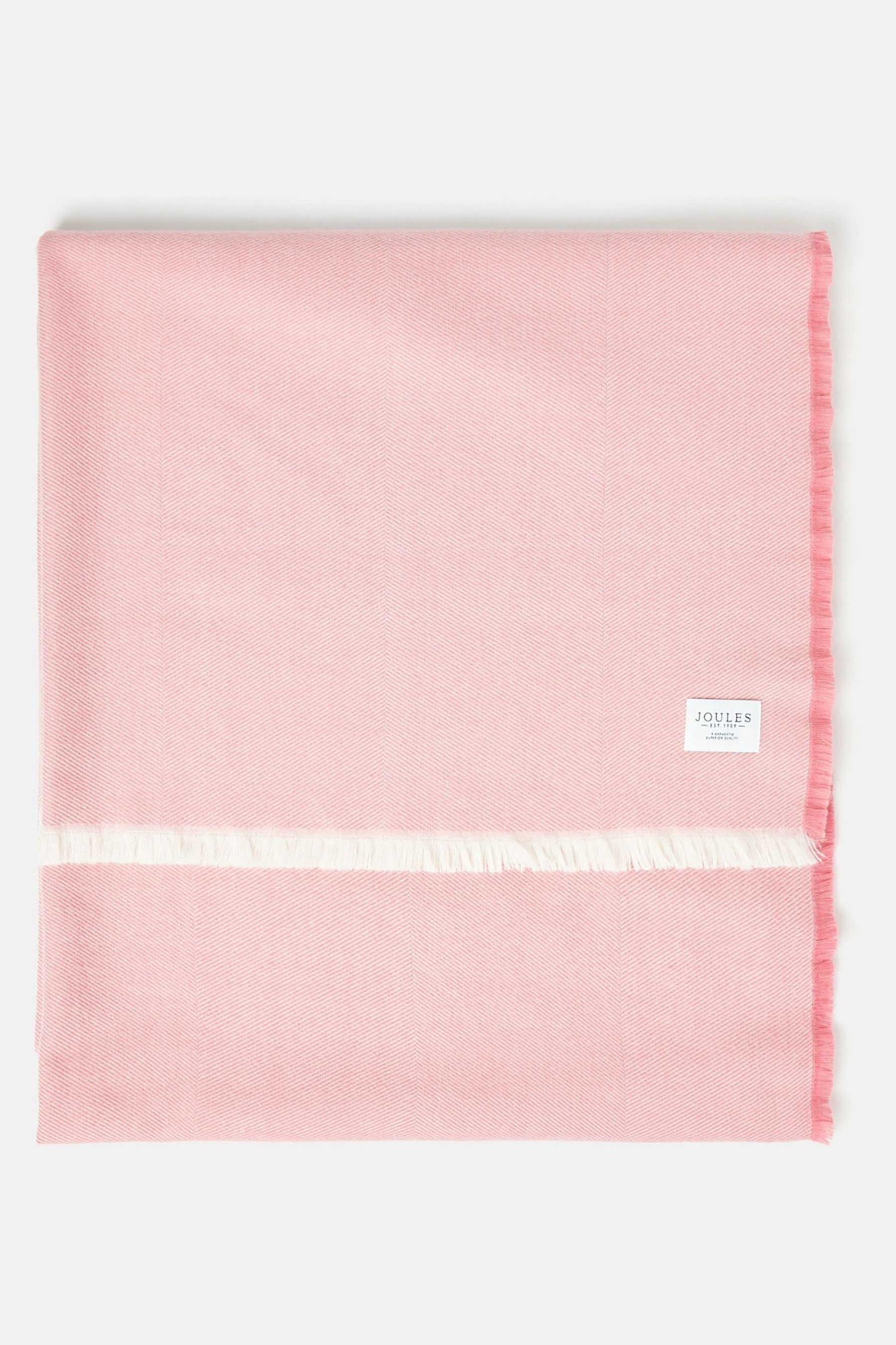 Joules Bracewell Pink Blanket Scarf one Womens
